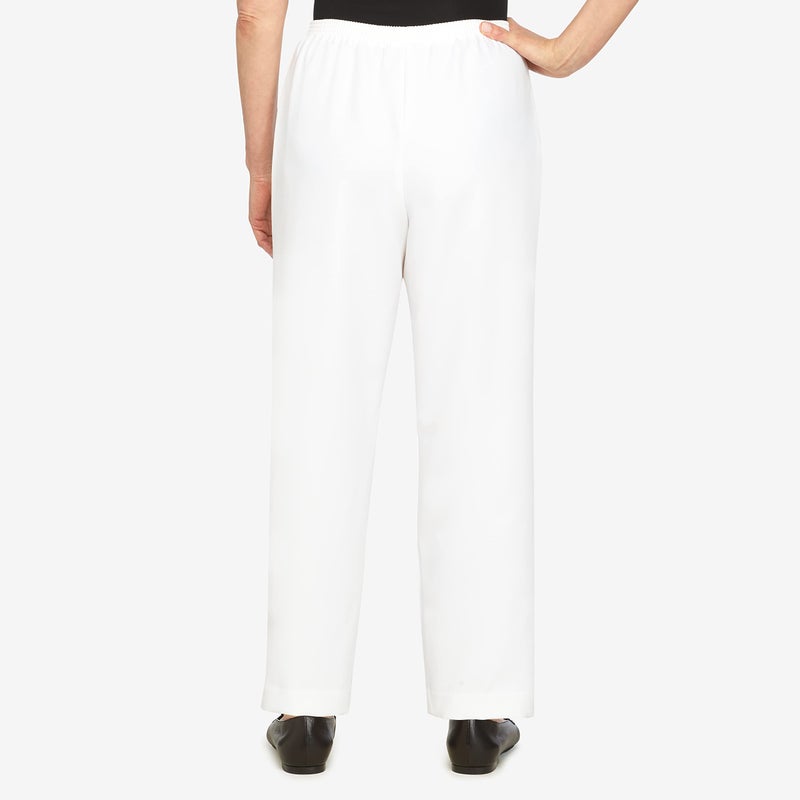 Alfred Dunner womens Plus Size Poly Proportioned Medium pants, White, 20 US - Image 5